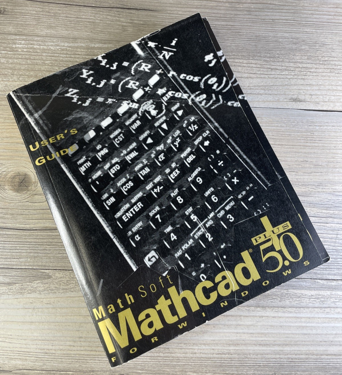 Math Soft Mathcad 5.0 Plus for Windows User Guide w/Quick Reference Book RARE