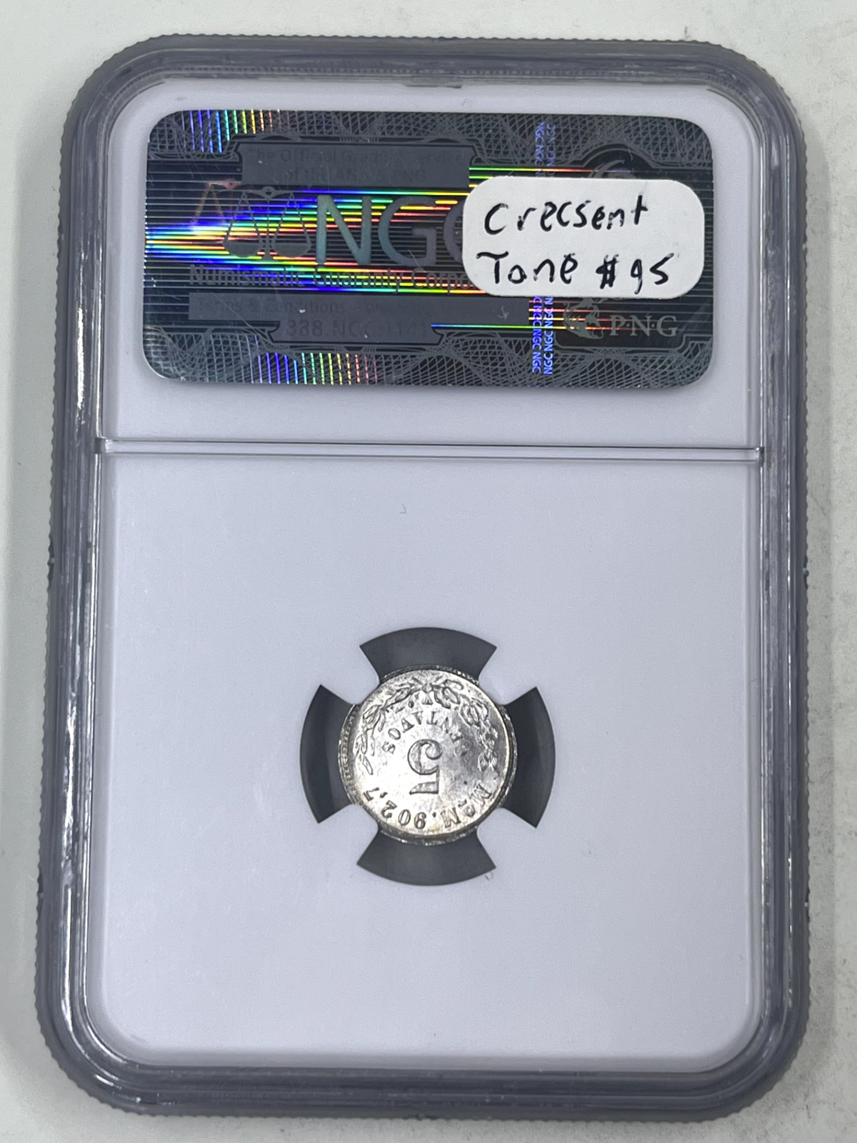 1903 MO M Mexico 5C NGC MS 64 Crescent Toned