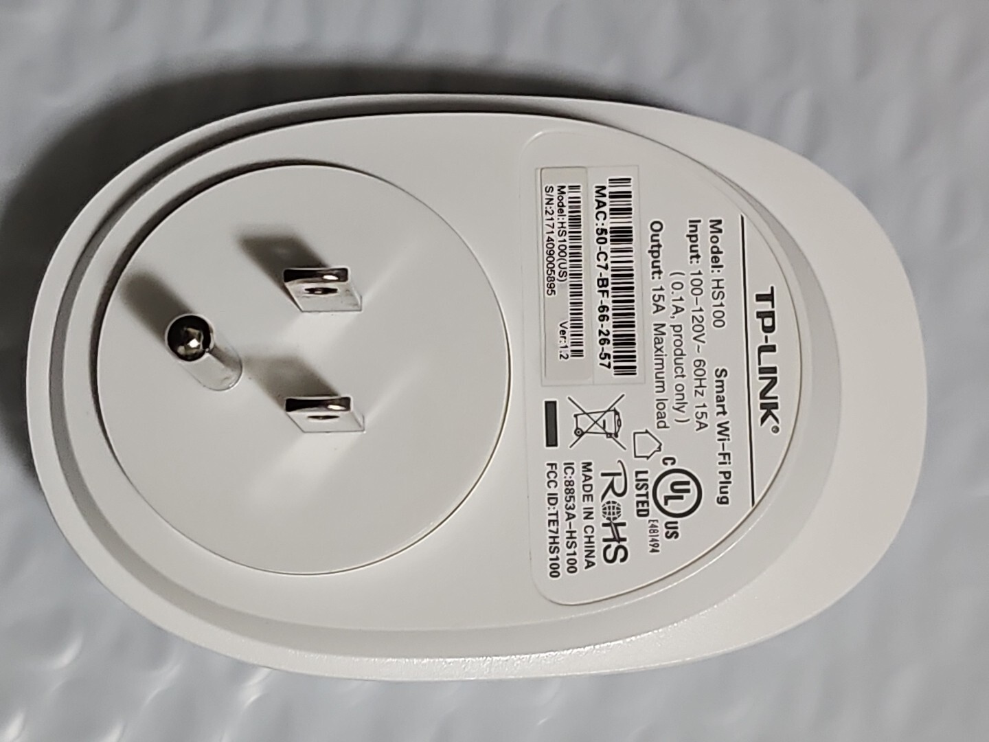 TP-Link HS100 Kasa Smart Wi-Fi Plug. Works w/ Alexa Echo & Google Assistant