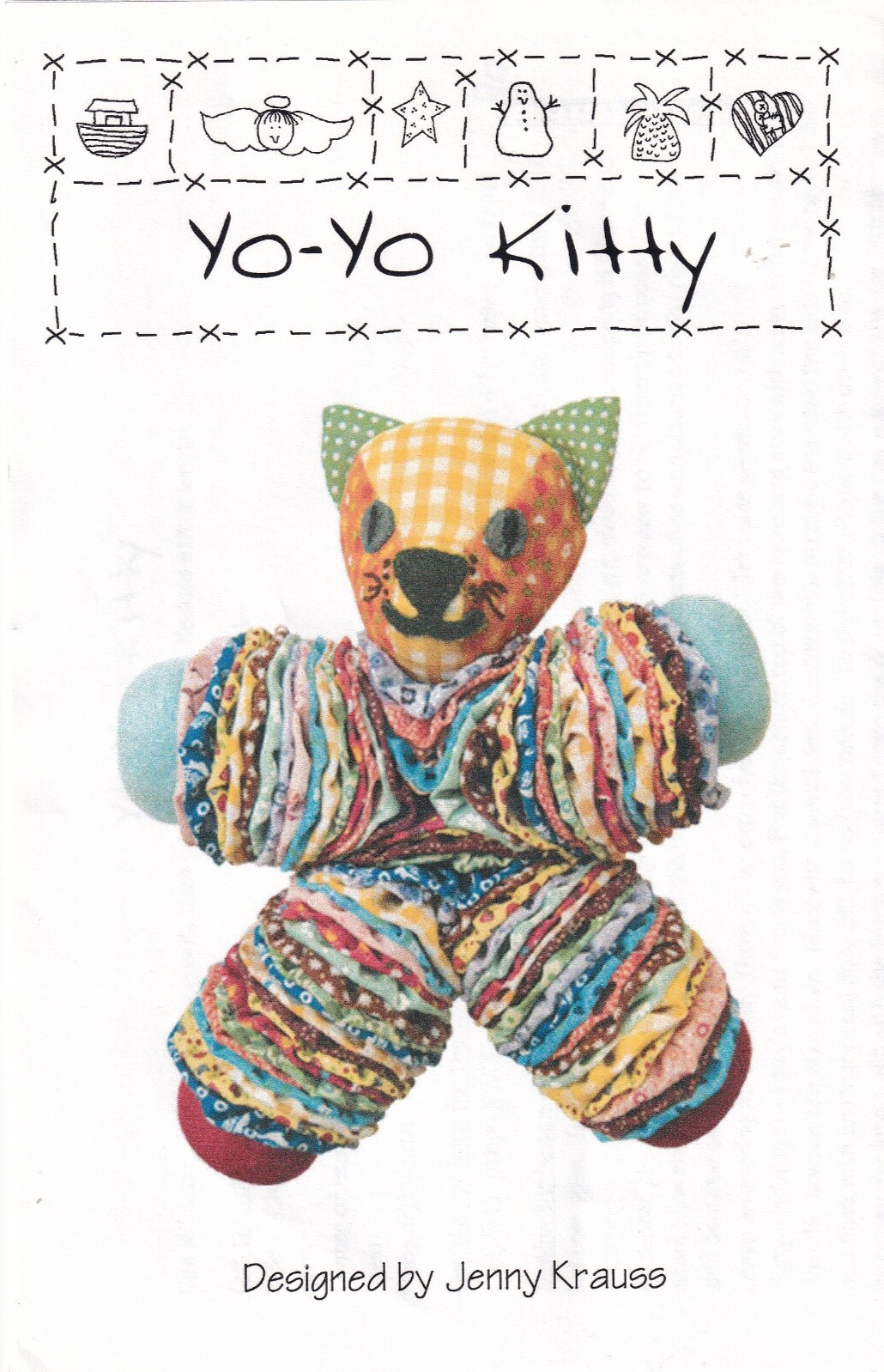 NEW Vintage Quilt Country Yo-Yo Bear Quilting Pattern by Jenny Krauss QC363