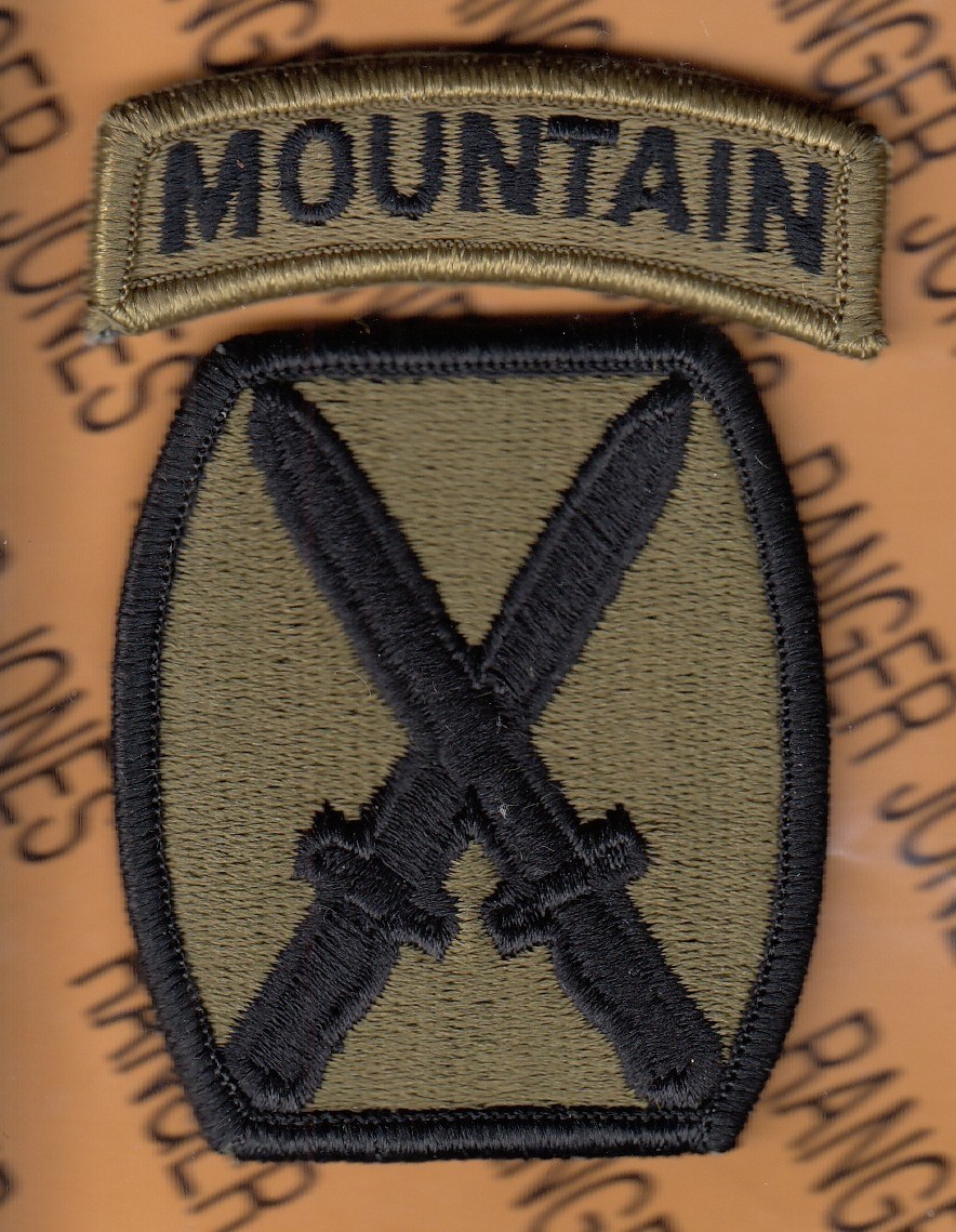 US Army 10th Mountain Division OCP ~3.5" uniform patch w/ tab HOOK m/e