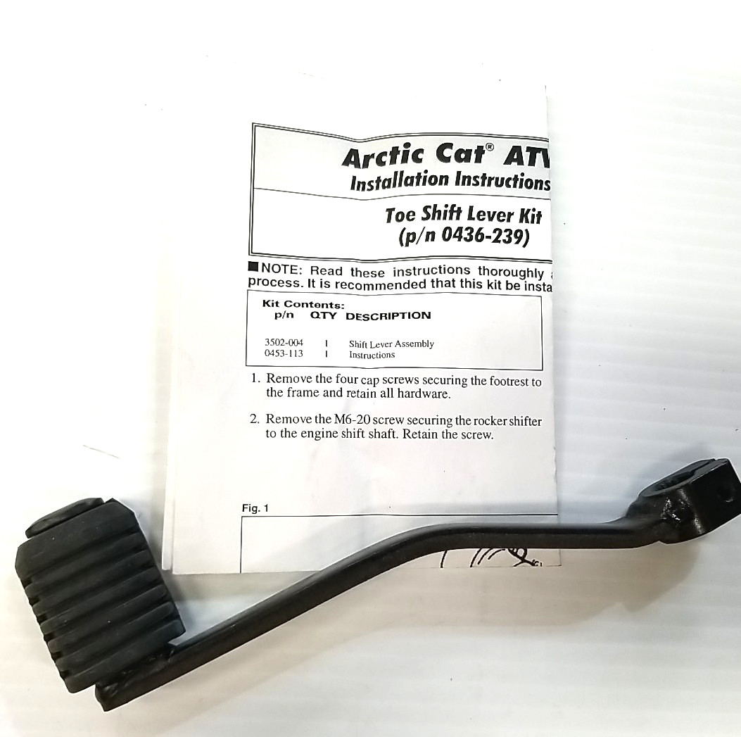 NOS OEM ARCTIC CAT Toe Shift Lever Kit.  0436-239 .