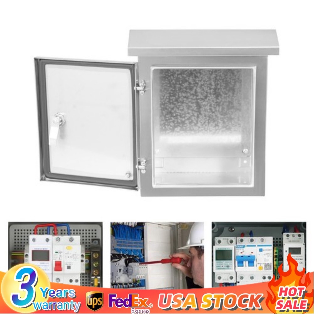 Stainless Steel Electrical Box 11'' x 7'' x15'' Outdoor Electrical Enclosure Box