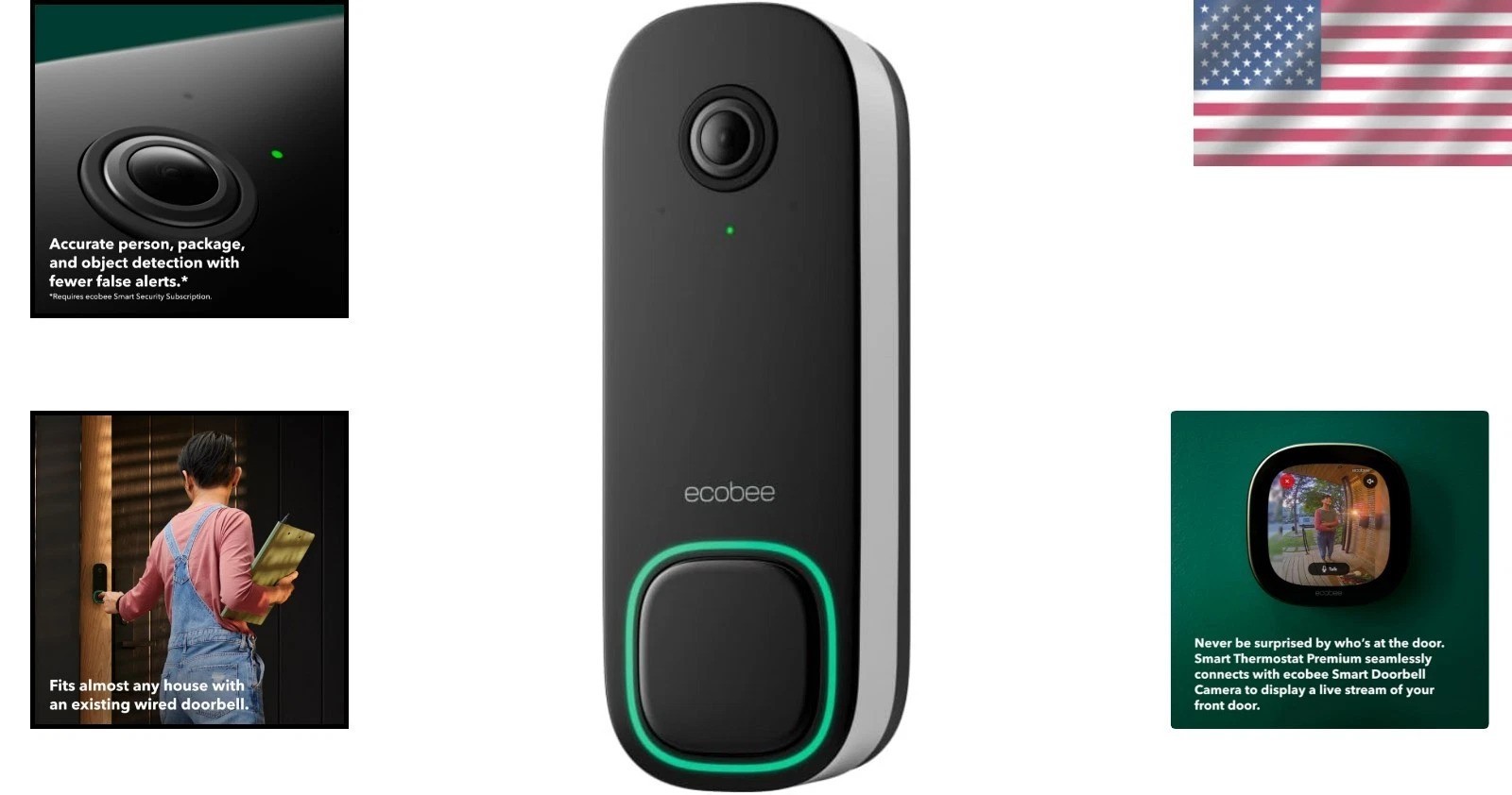 Radar Tracking Smart Video Doorbell, Outdoor Security