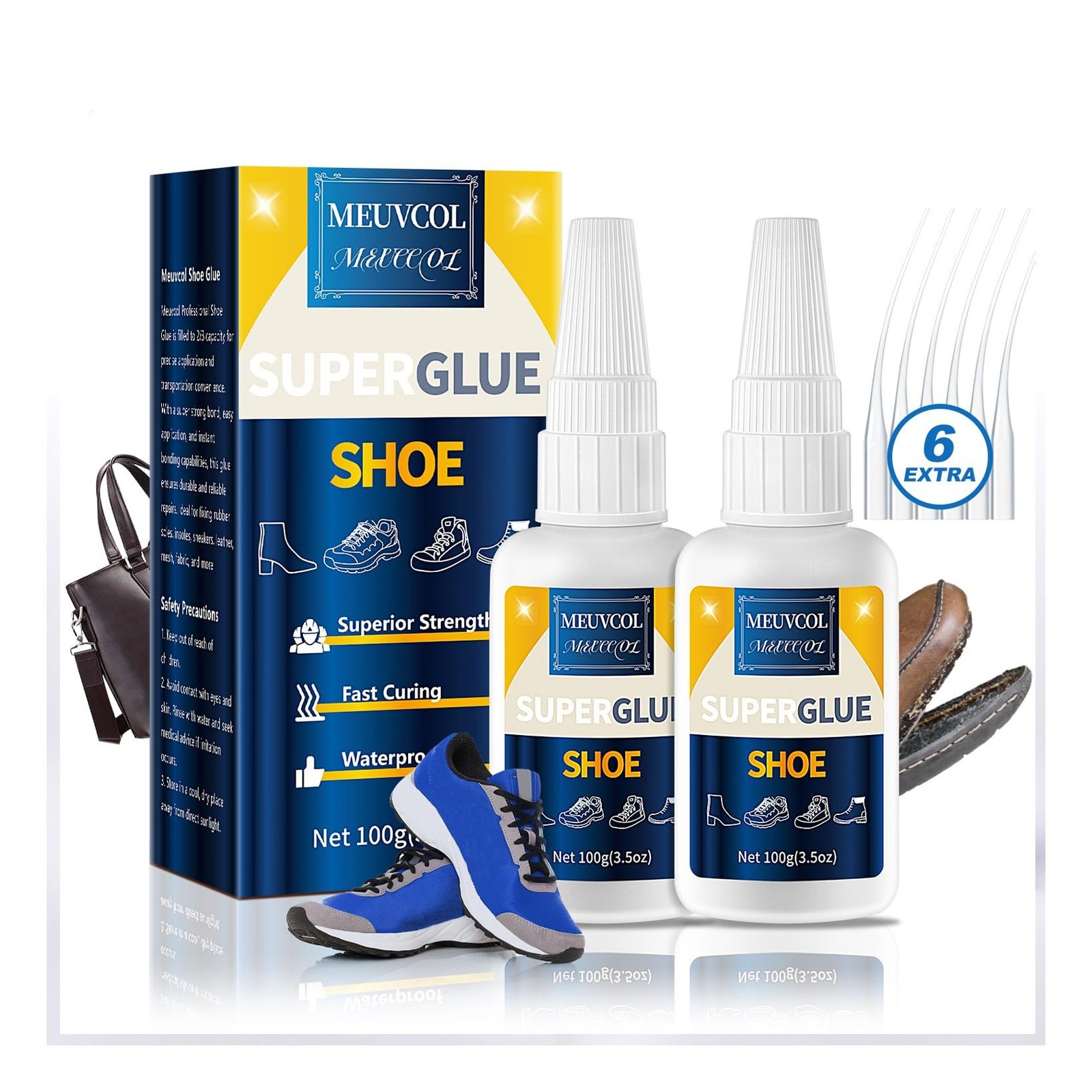 Shoe Glue,100g Super Glue for Shoe Heavy Duty, Clear Shoe Glue Sole Repair Ki...