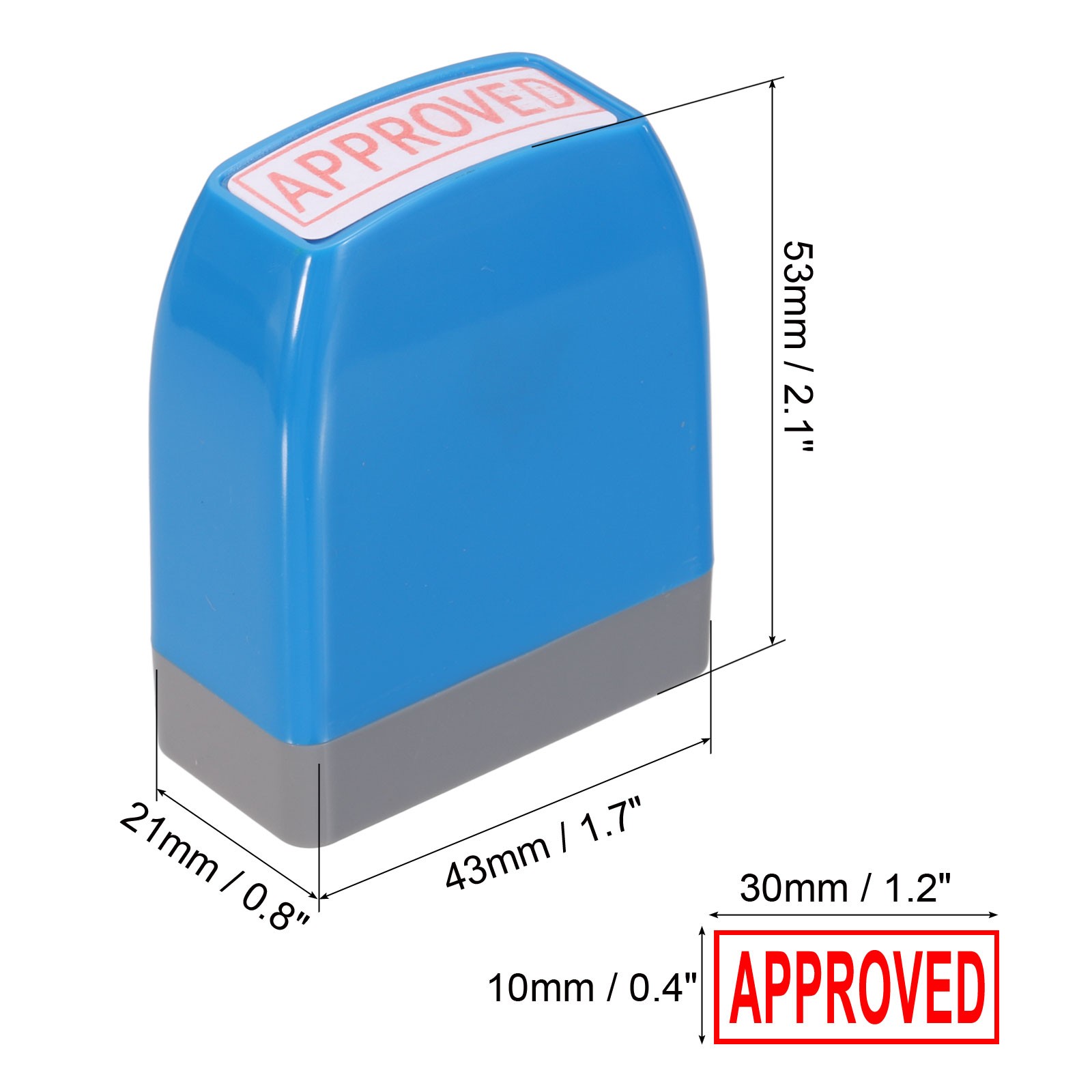 APPROVED Notice Stamp Self Inking, Blue