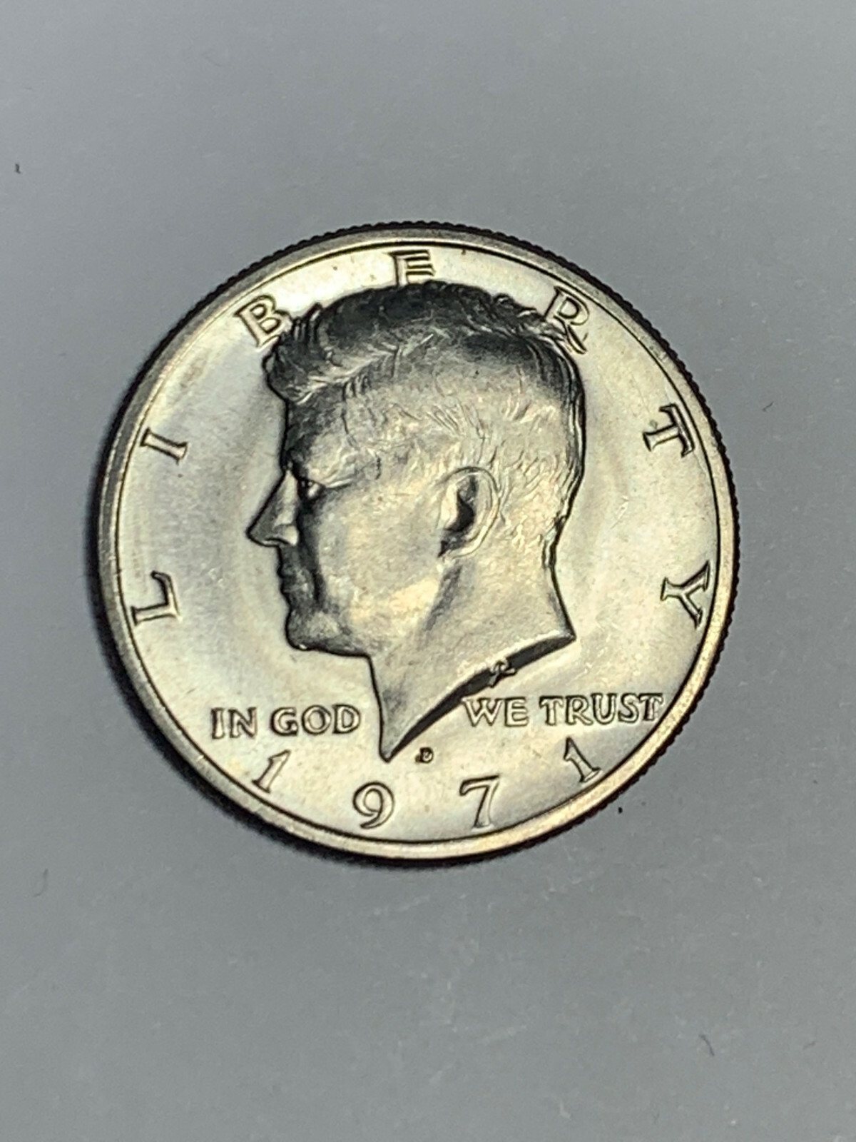 1971-D Clad Kennedy Almost Uncirculated to Uncirculated Half Dollar