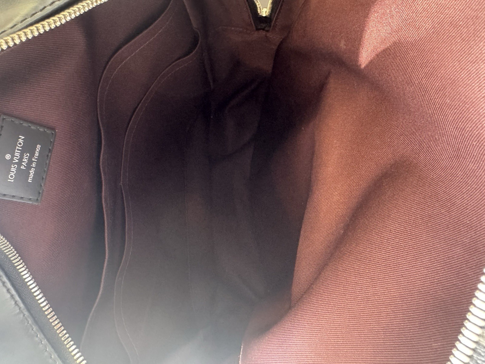 Louis Vuitton Brown Monogram Backpack Zip Closure Front Pocket Josh