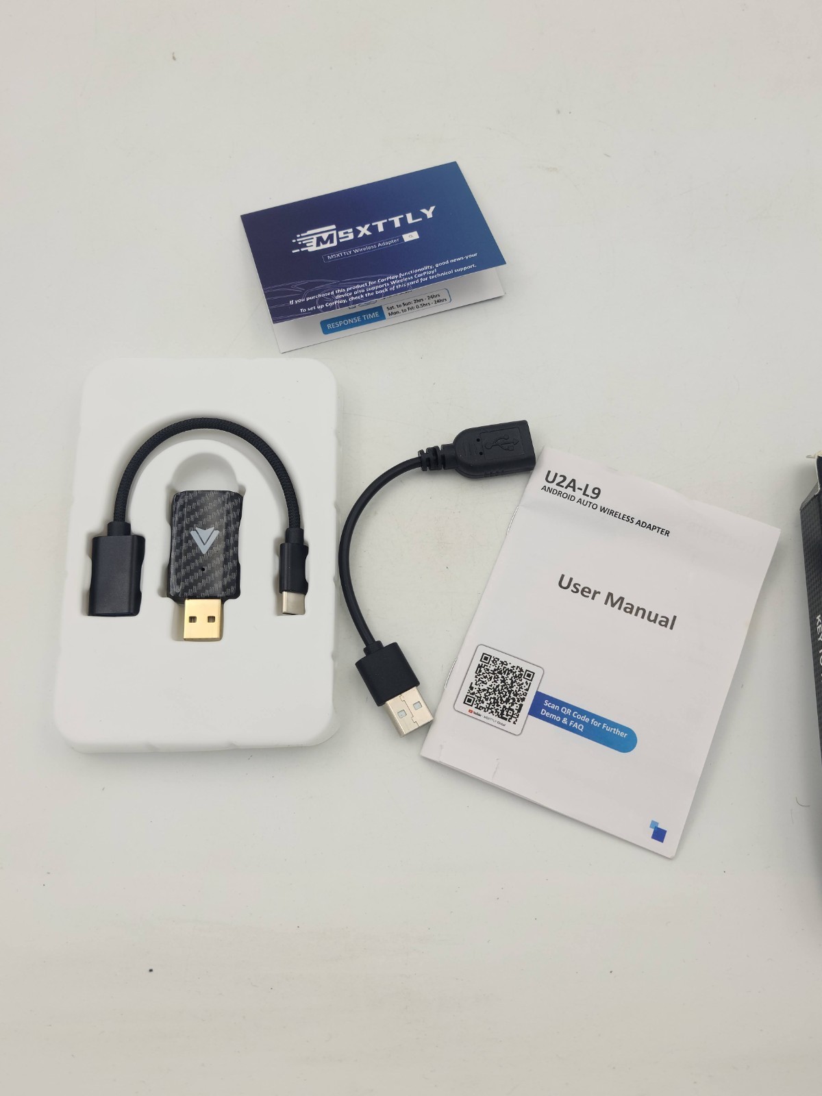MSXTTLY Android Auto Wireless Adapter for Car Small Android auto Dongle