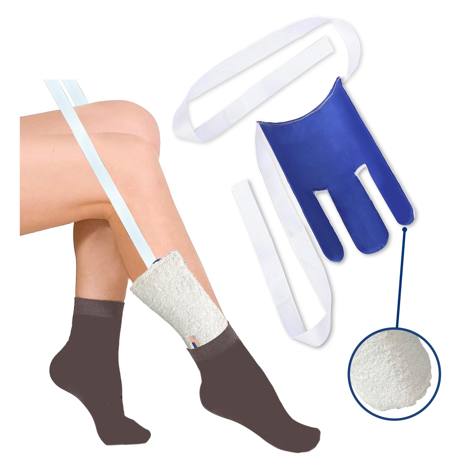 Skil-Care Easy-On Sock Aid Device for Seniors, Flexible Helper Medium