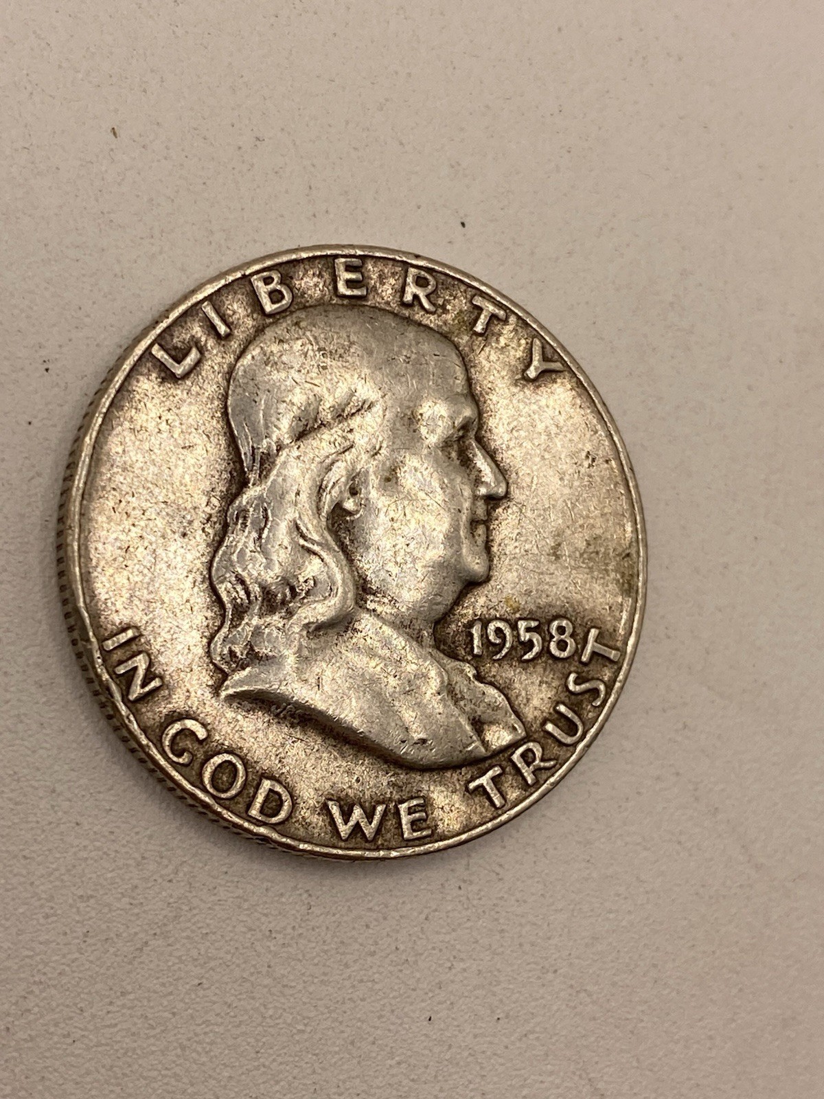 1958 D Franklin Half Dollar 90% Silver