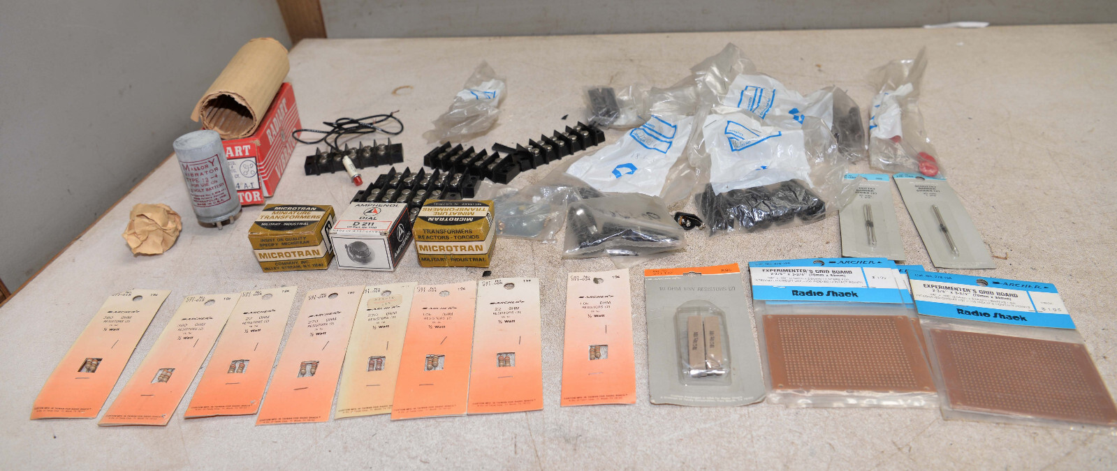 Mallory 12v radio vibrator Microtran Transformer Archer electronic audio builder