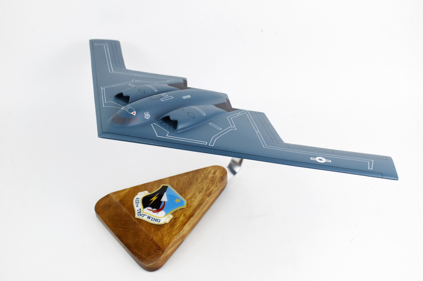 B-2, 412th TW Spirit of New York, 18-inch Mahogany Scale Model