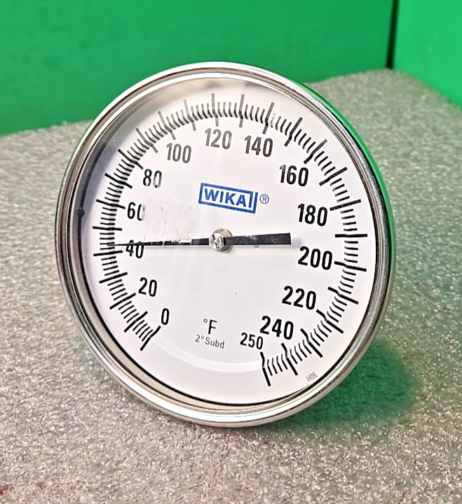 Wika 5" Bi-Metal Thermometer 0-250° F Stainless Steel NEW Up To 250° 4-1/2" Stem