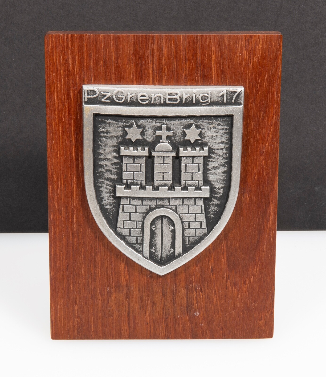 Vintage Panzer Grenadier Brigade 17 Plaque Hamberg Germany Werner Geise