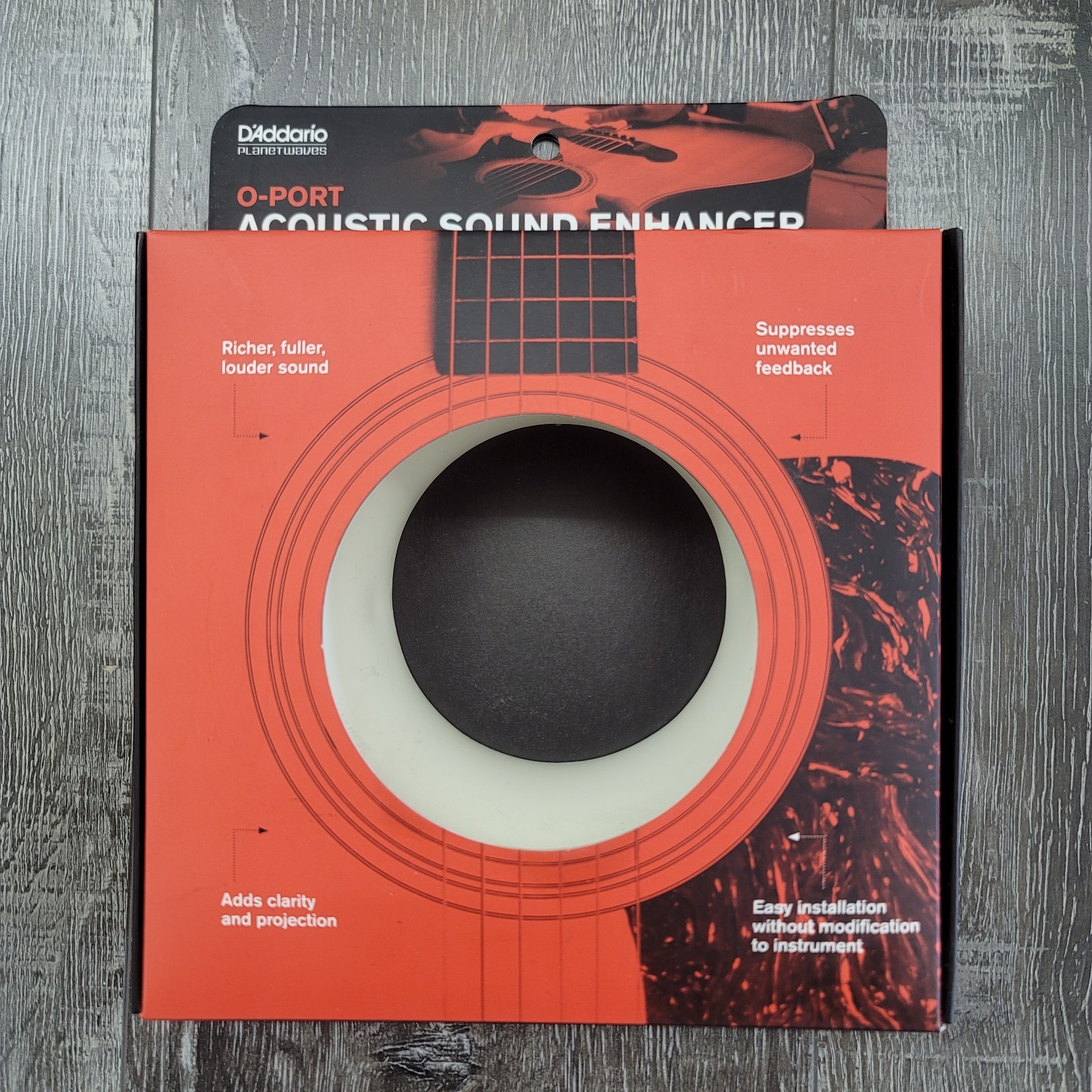 D'Addario Planet Waves O-Port Sound Enhancement for Acoustic Guitar Large White