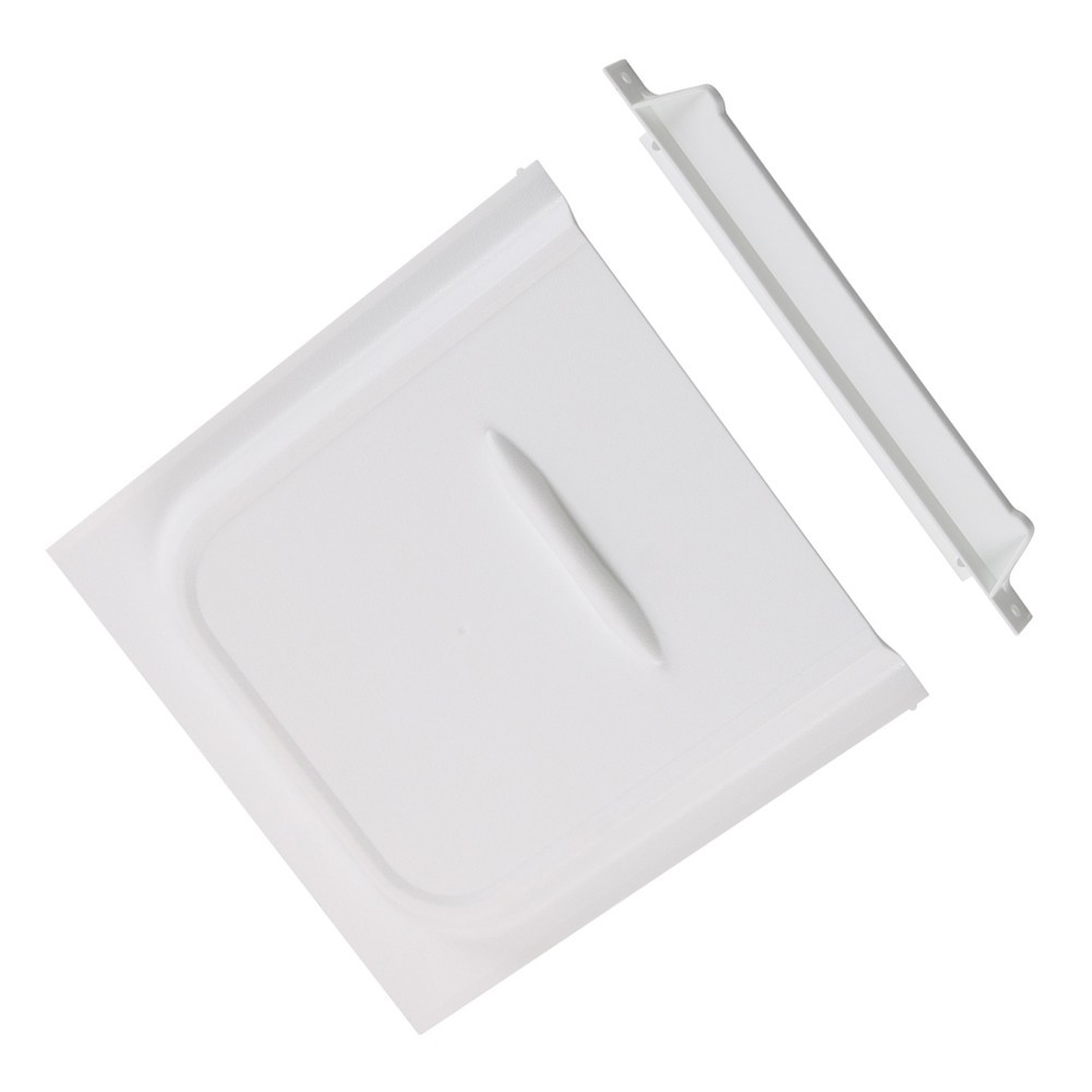 White 12 Inch RV Screen Door Slide with Slide Stop for Trailers RVs and Campers