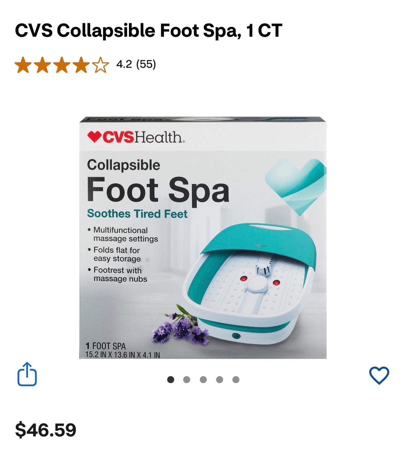 CVS Collapsible Foot Spa