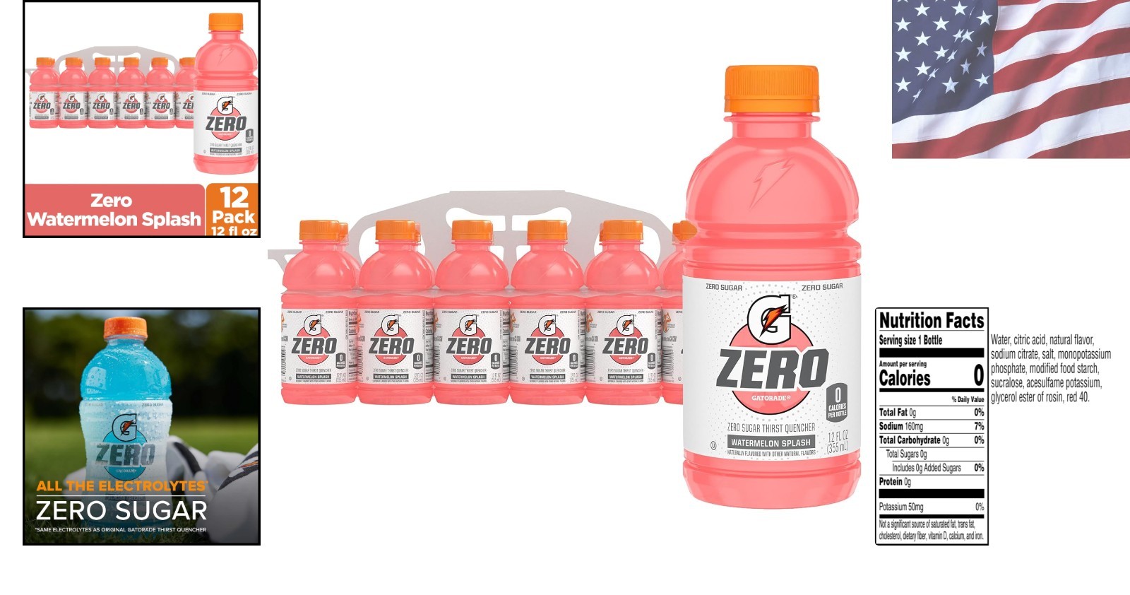 Zero Sugar Hydration - Watermelon Splash 12oz Cans, Ideal for Workout Recovery