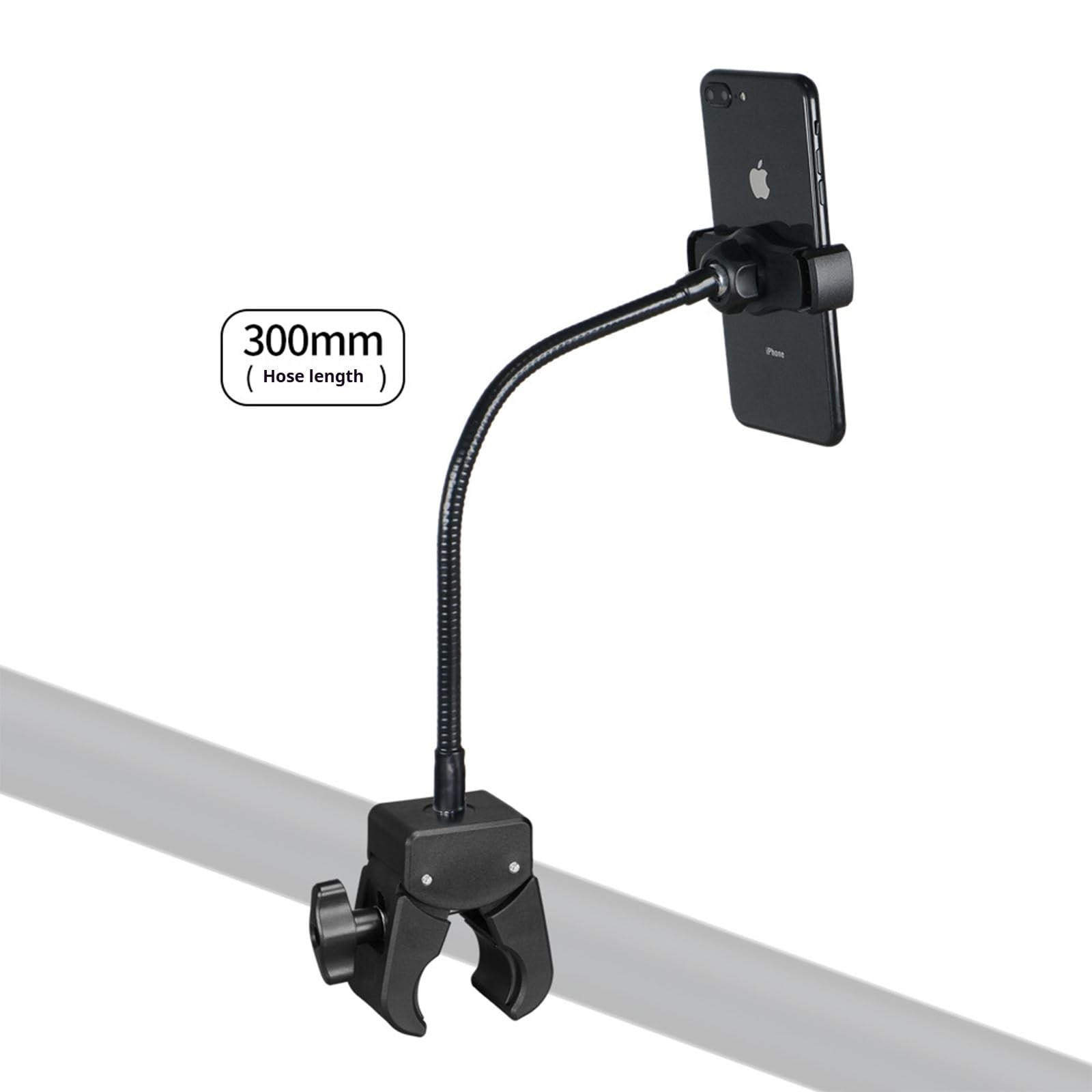 drum kit Gooseneck Holder clip to mic stand 360° Adjustable flexible mount fo...