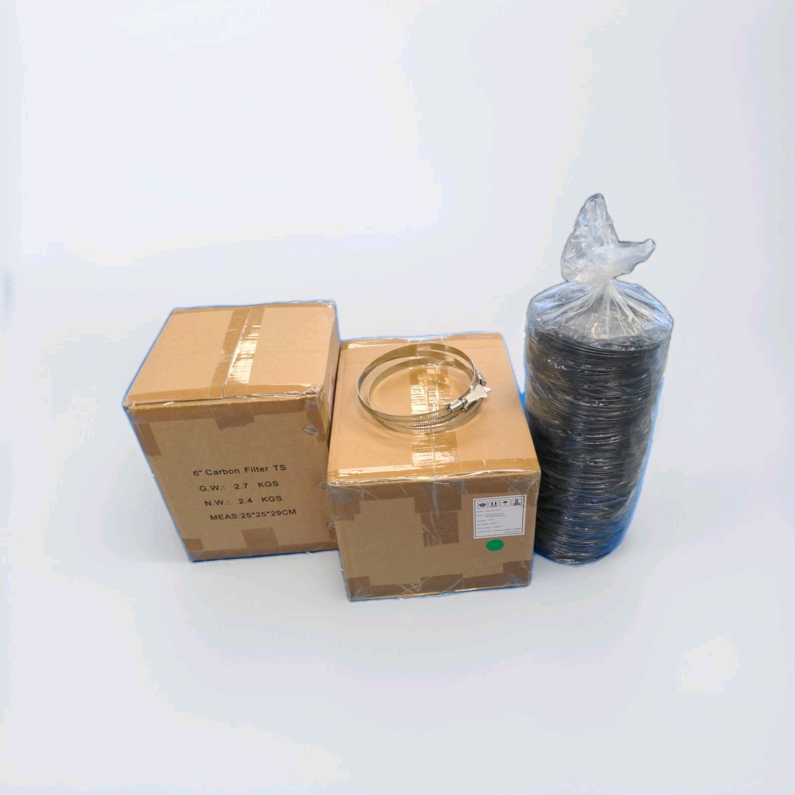 MARS HYDROPONICS Kit, 6" 350 CFM Inline Fan, Controller, Carbon Filter & Ducting