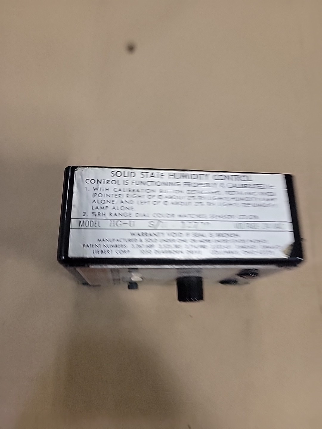 LIEBERT CORPORTION SOLID STATE HUMIDITY CONTROL HG-U 4548