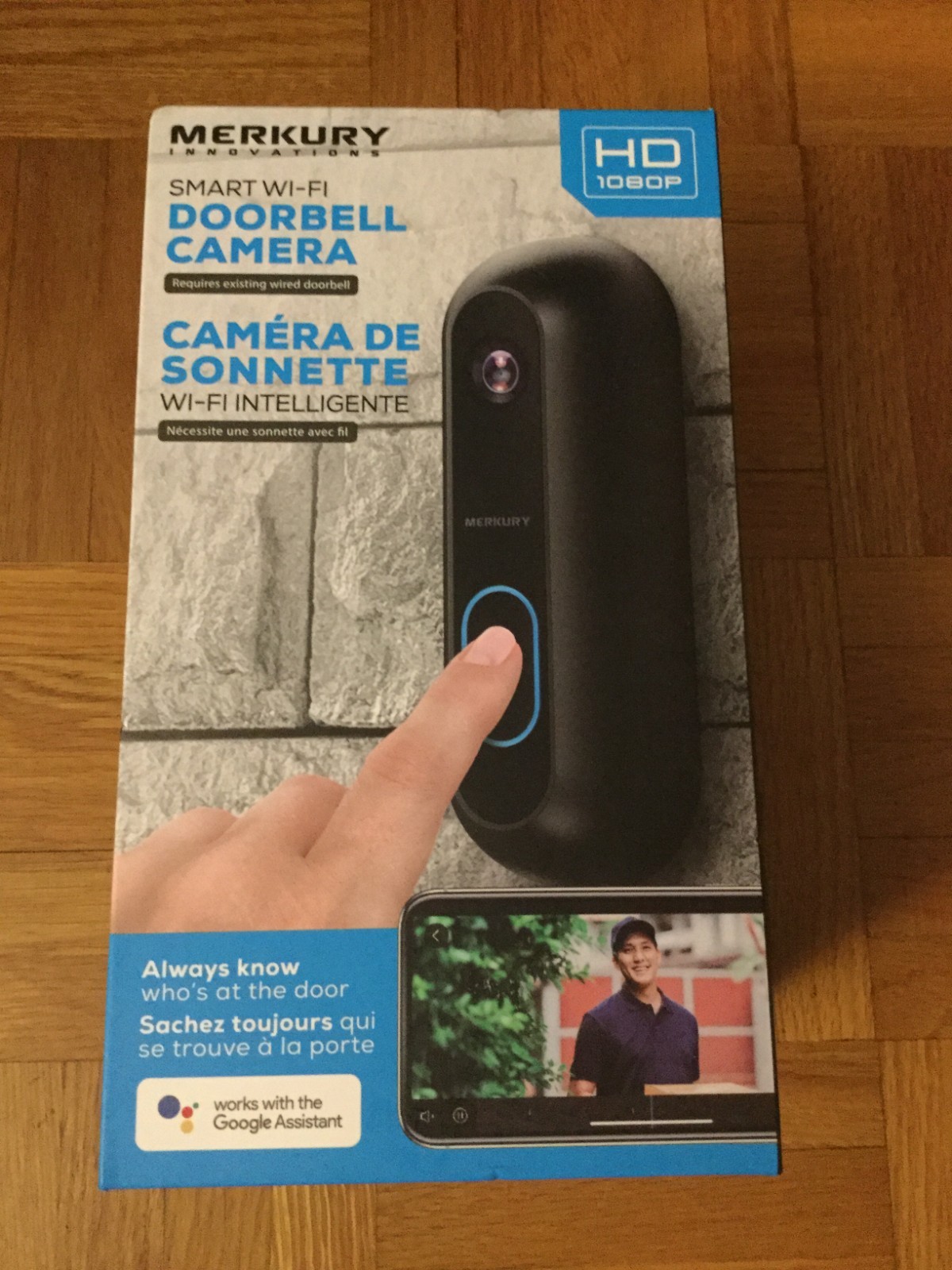Merkury Innovations Smart WiFi Doorbell Camera HD 1080P (MIC-CW014-101W) New