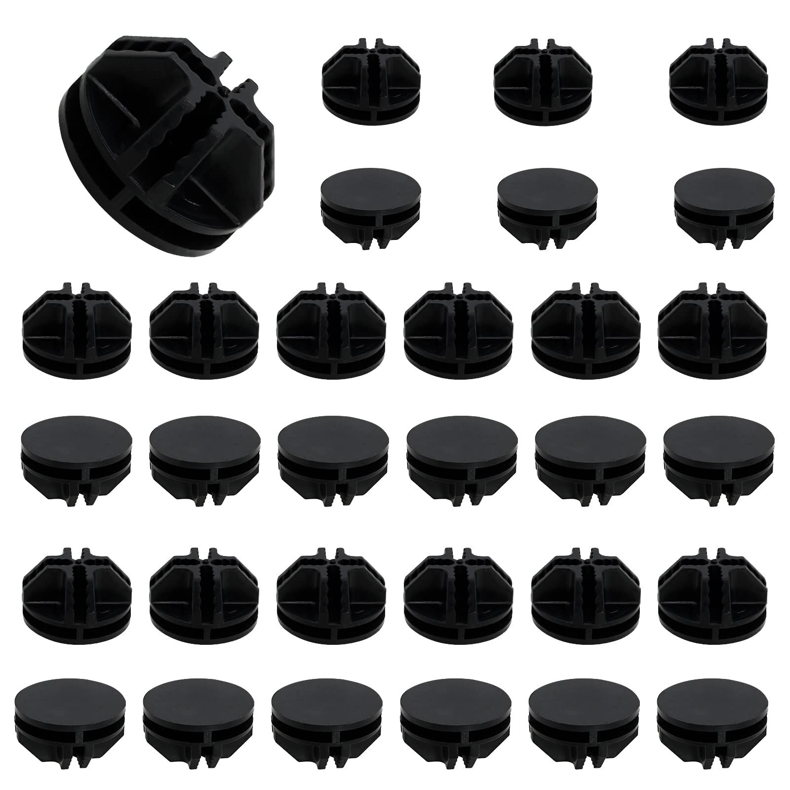 64 Pcs Black Plastic Connector Wire Grid Cube Connector For Modular Closet Stora