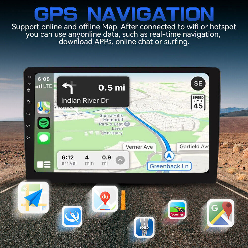 For 2011 2012 2013 Dodge Durango Apple CarPlay Android Auto Radio GPS WIFI