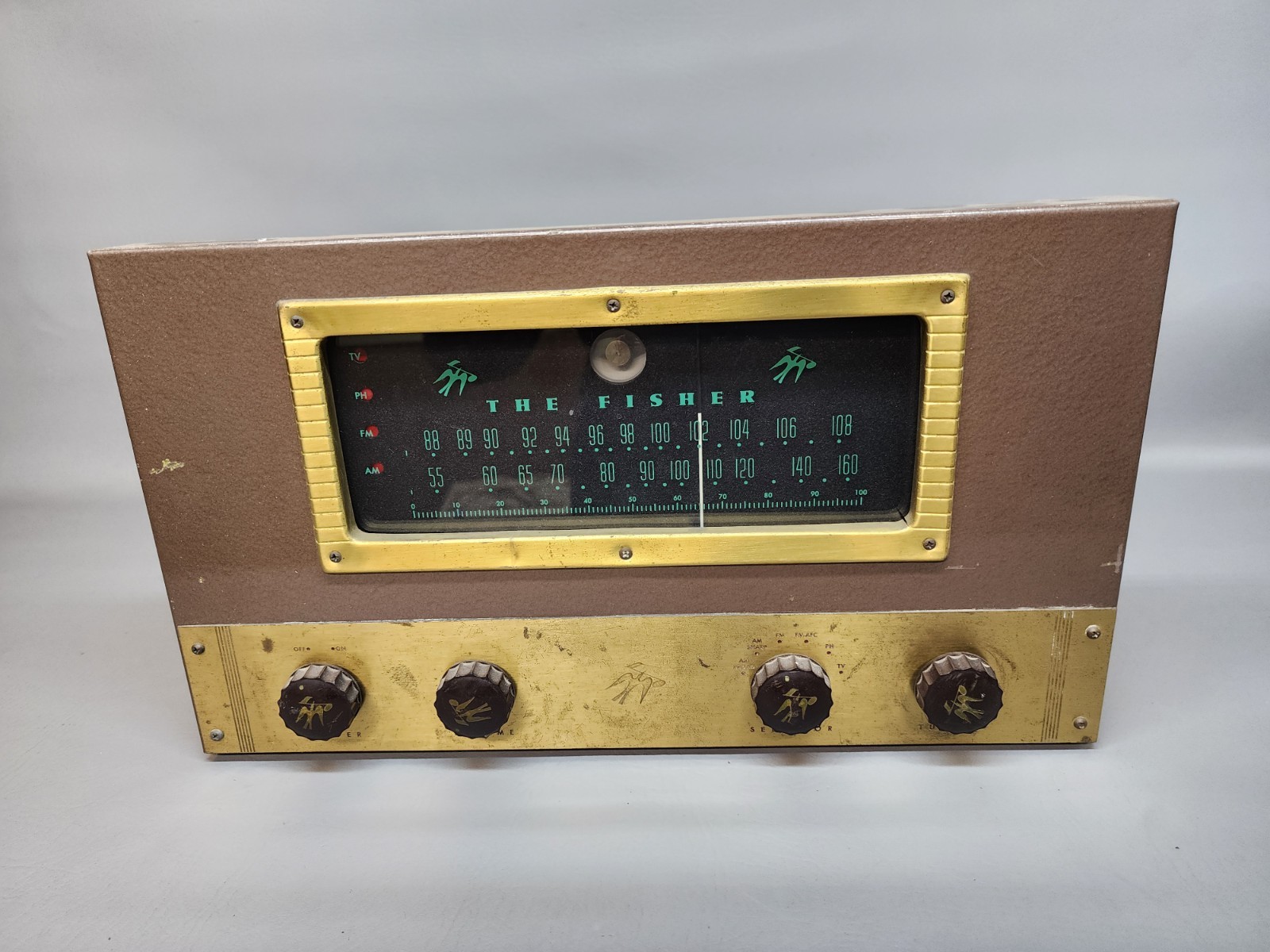 (Untested) - The Fisher 50-R Am / FM Radio Tube Preamp Tuner