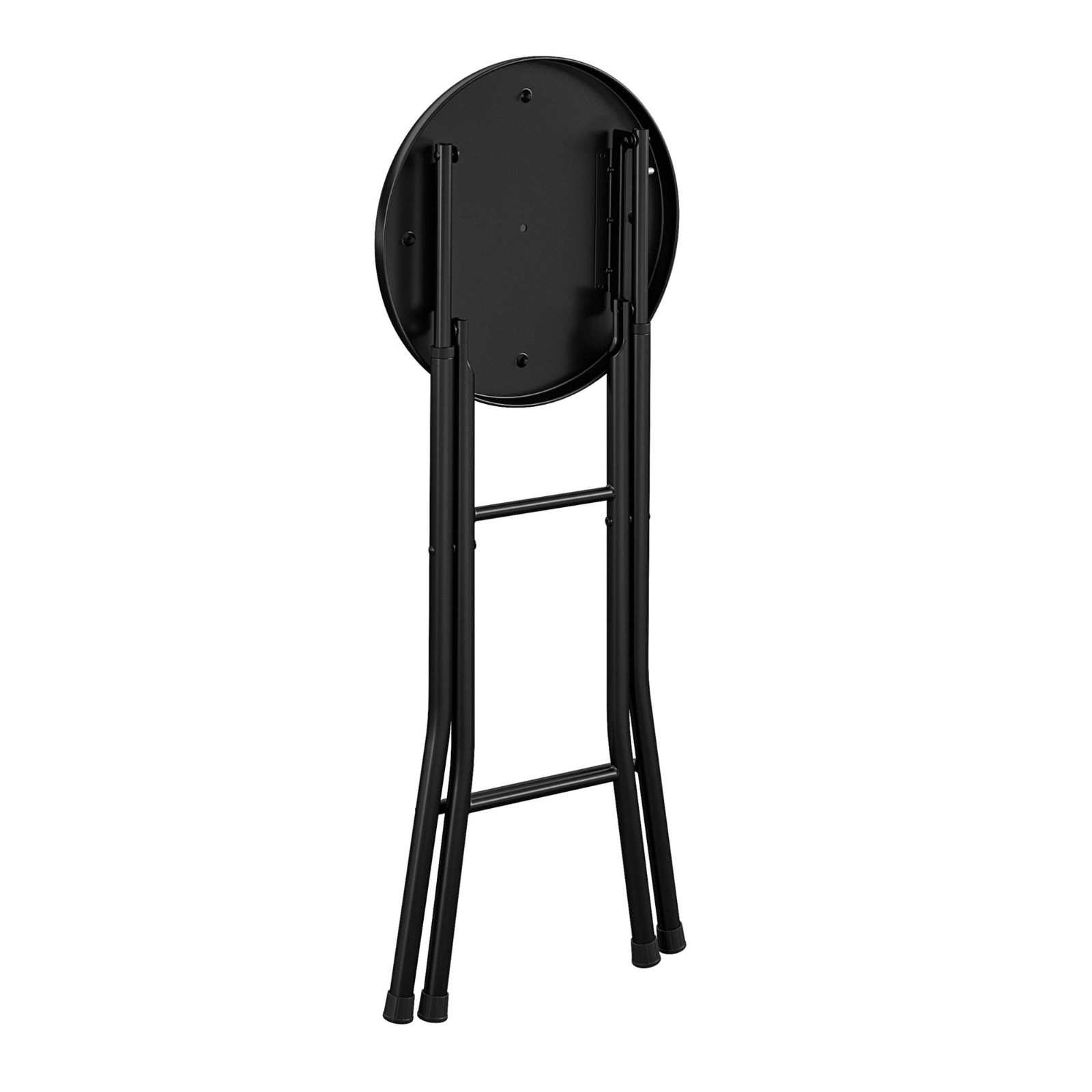 24" Vinyl Padded Folding Stool, Black