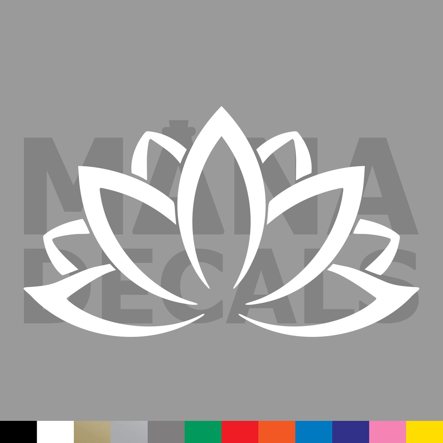 Lotus Flower Vinyl Die Cut Decal Sticker - Plant Purity Strength