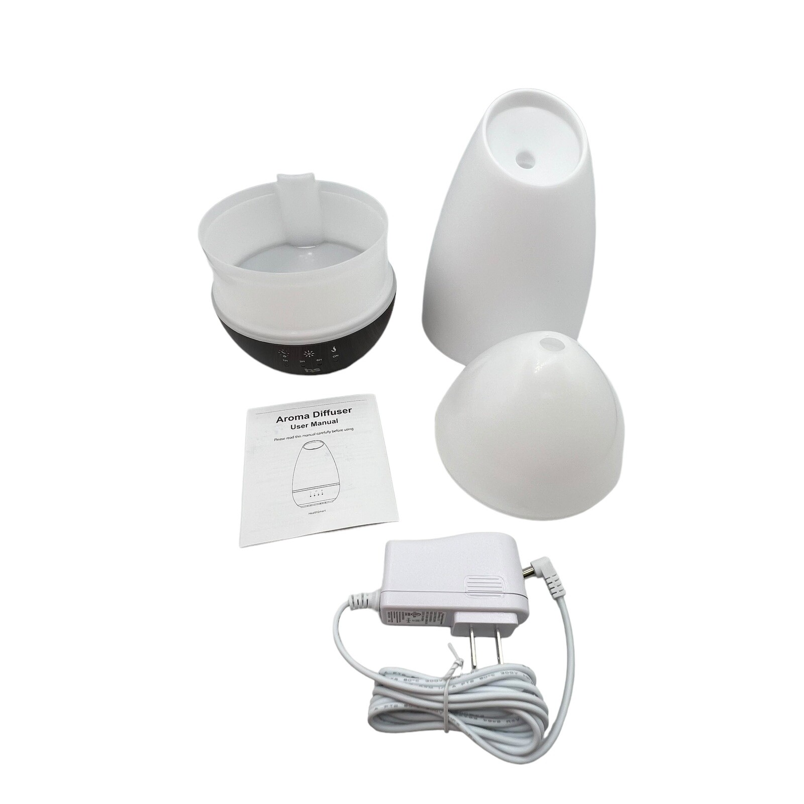NEW HealthSmart + Cool Mist Diffuser & Essential Oil Aromatherapy White 500mL