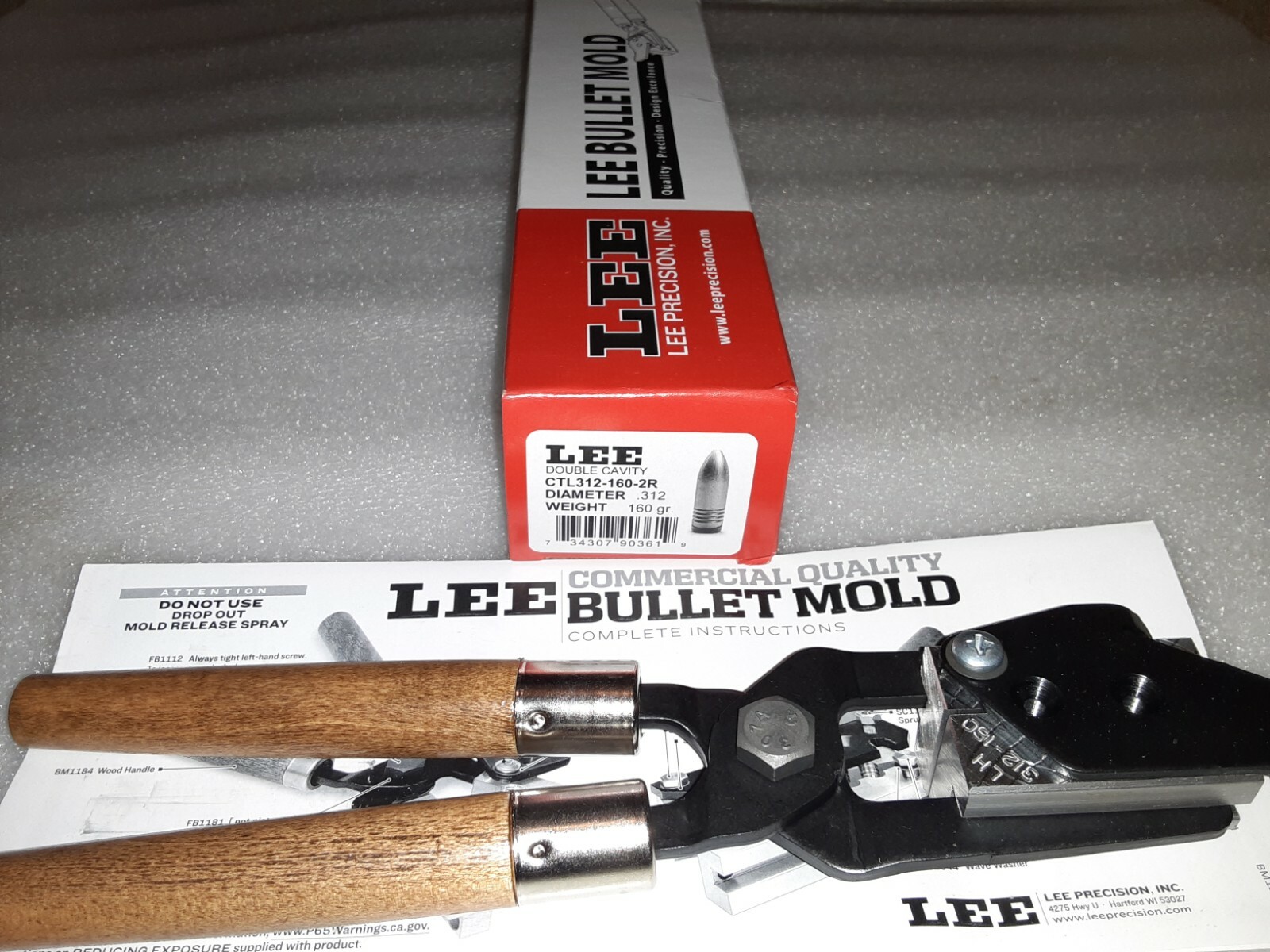 Lee 2-Cavity Bullet Mold CTL312-160-2R 7.62x39mm (312 Diameter) 160 Grain Tumble