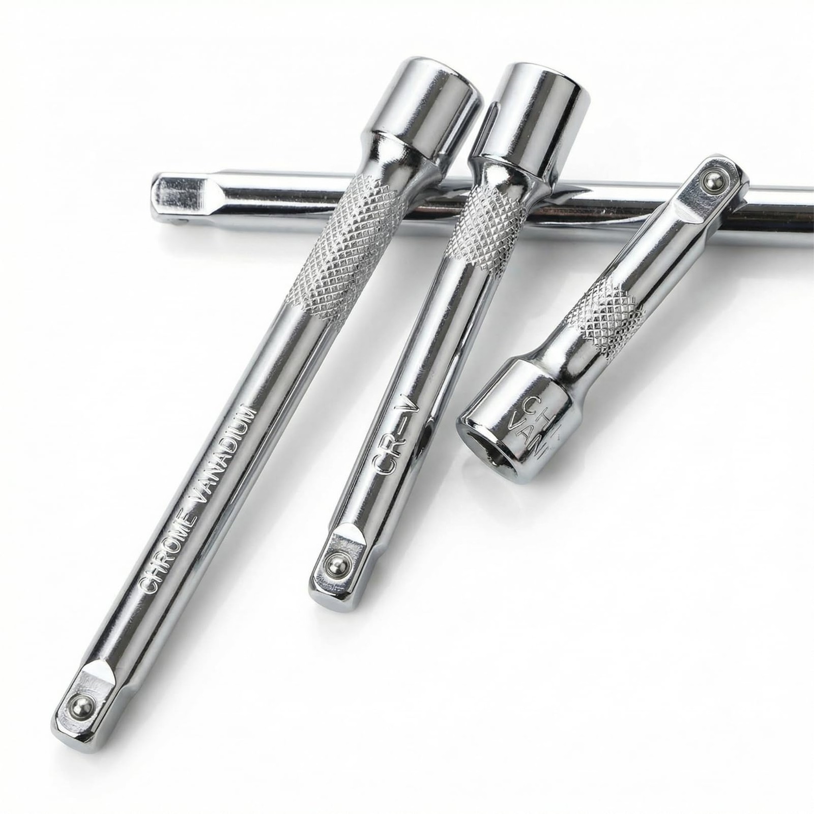 EMSTAR 4PCS 1/4" Drive Socket Extension Bar Set, Silver