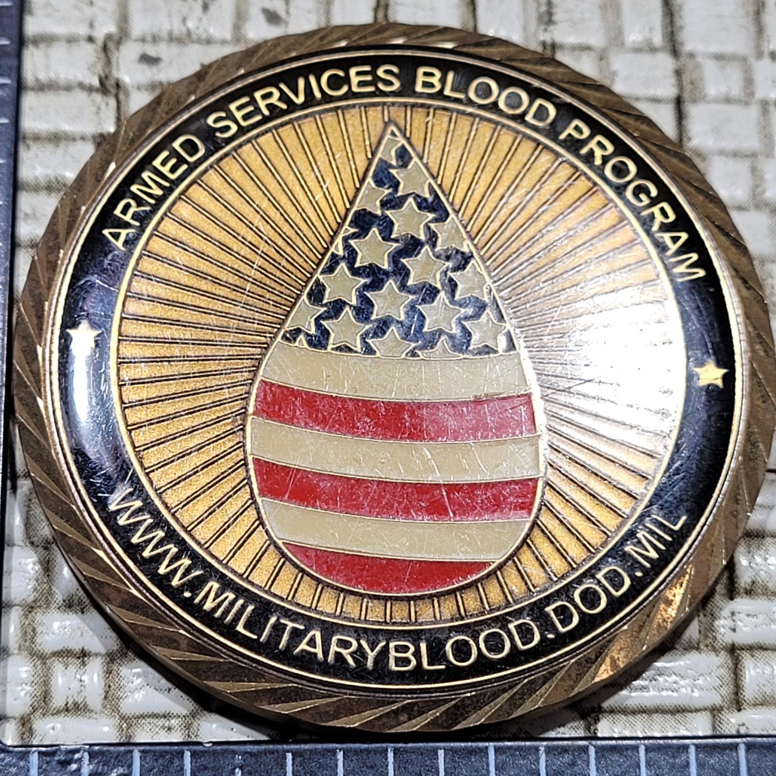ARMED SERVICES BLOOD PROGRAM LIFE FORCE Challenge Coin