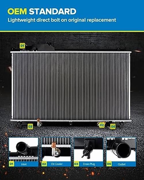 Radiator, Compatible with Montero Sport 1997-2003, Replacement for 2278,