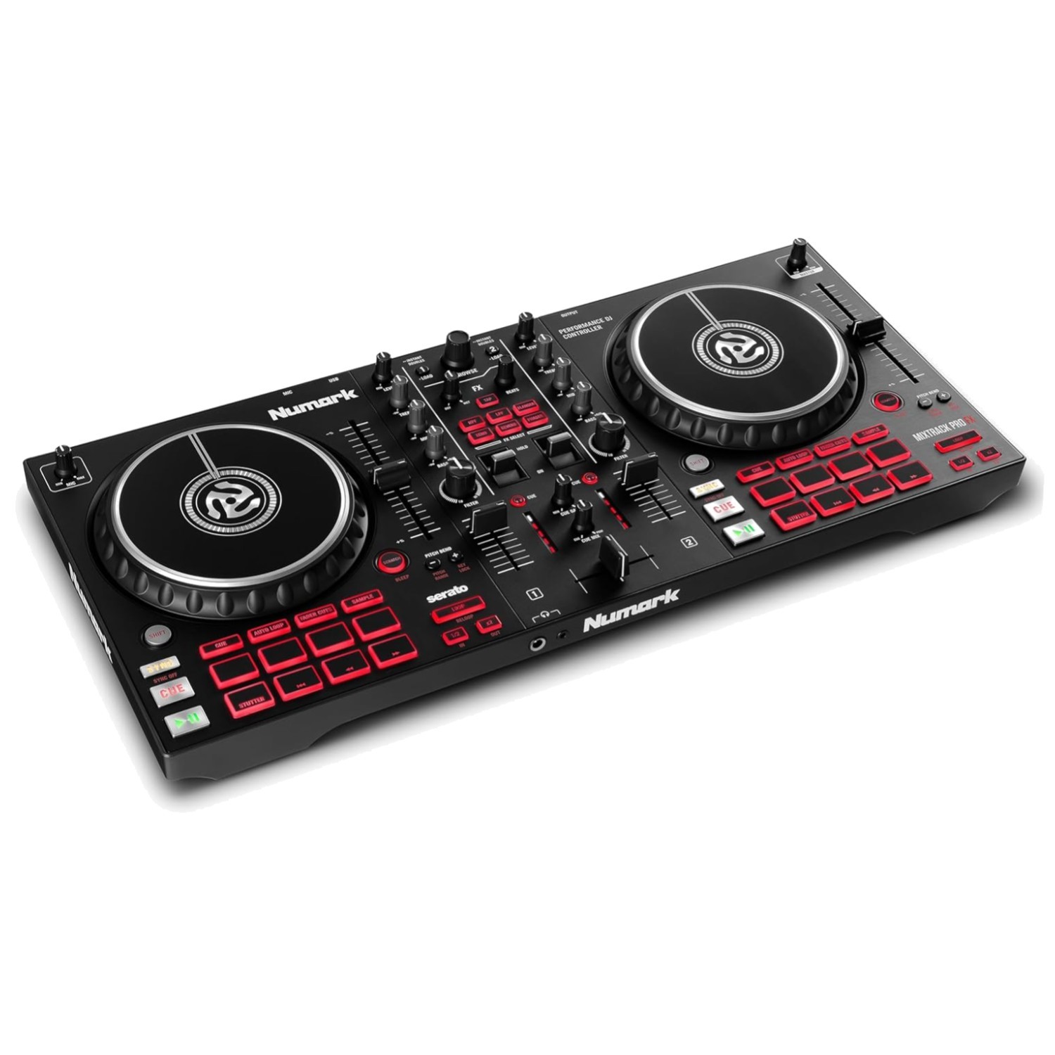 Intuitive Serato DJ Controller with Performance Pads