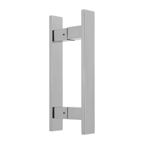 H-Shaped Glass Door Pull Handle, Double-Sided Design, Stainless Steel