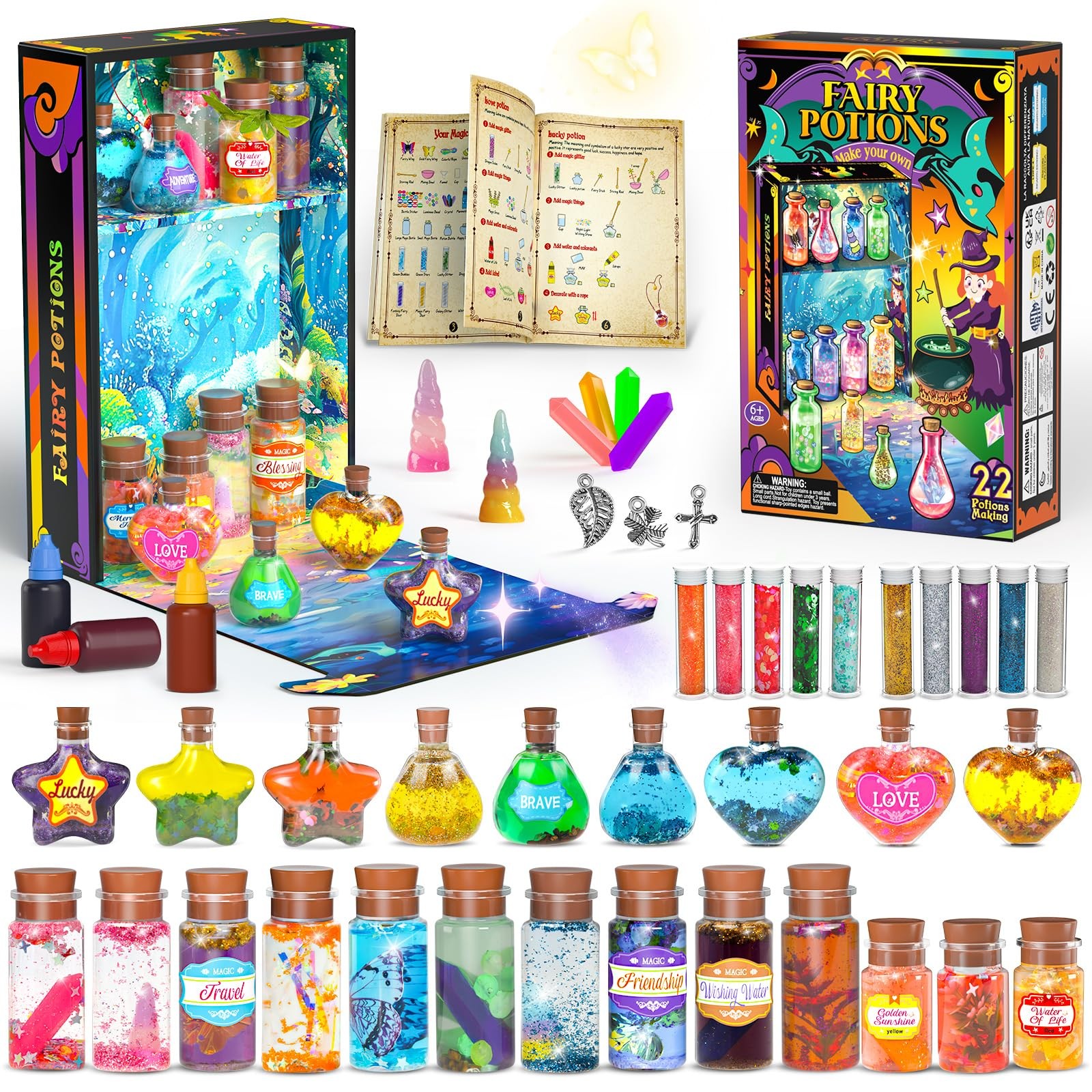 Magic Potion Kit for Girls,22 Potions Mix Standard sizes, Multicolor