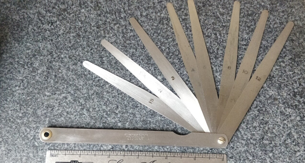Vintage Standard Motor Products Inc. L. I. City, NY Feeler Gauge Long 6" leaves