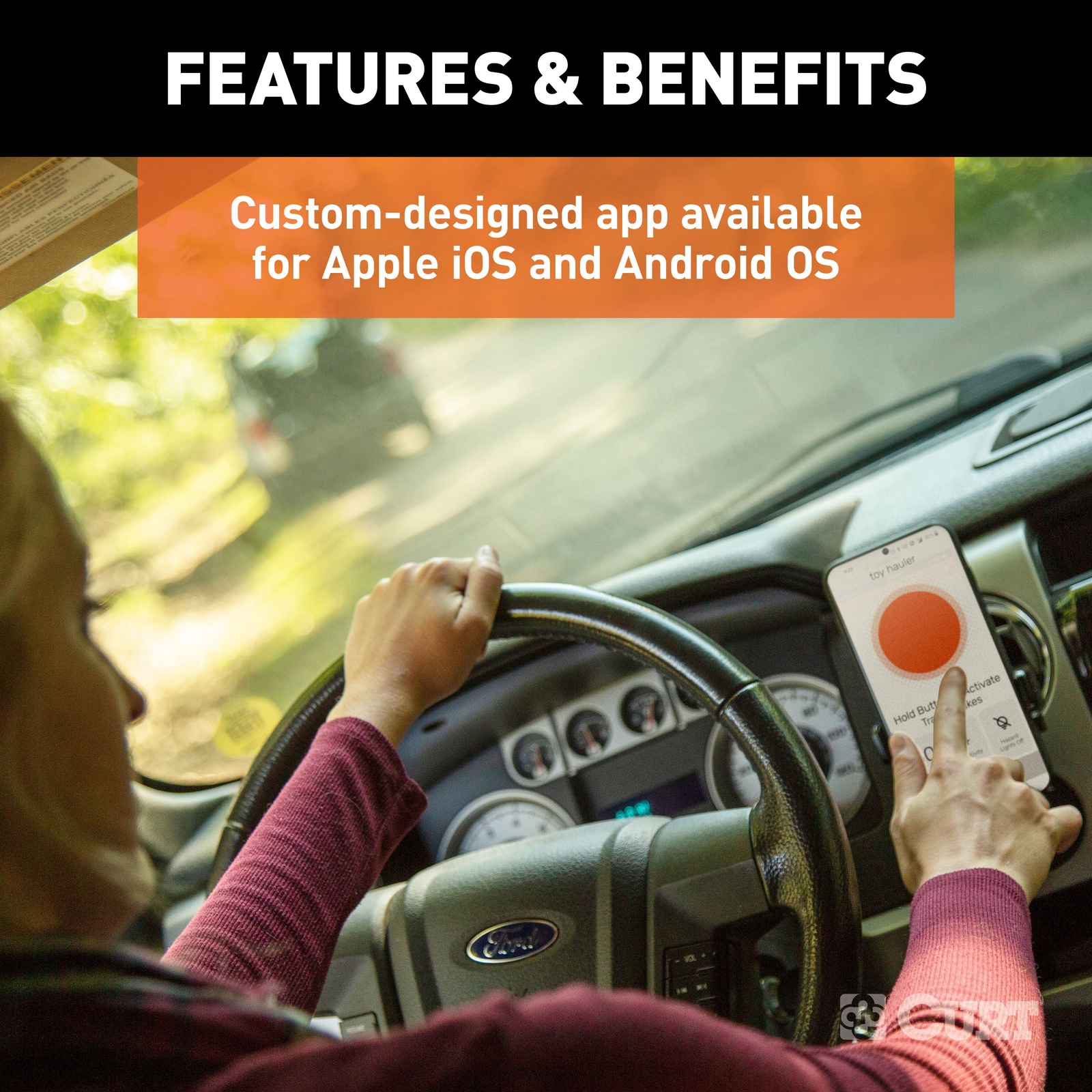 Echo Mobile Trailer Brake Controller, 7-Way, Bluetooth? Smartphone Connection