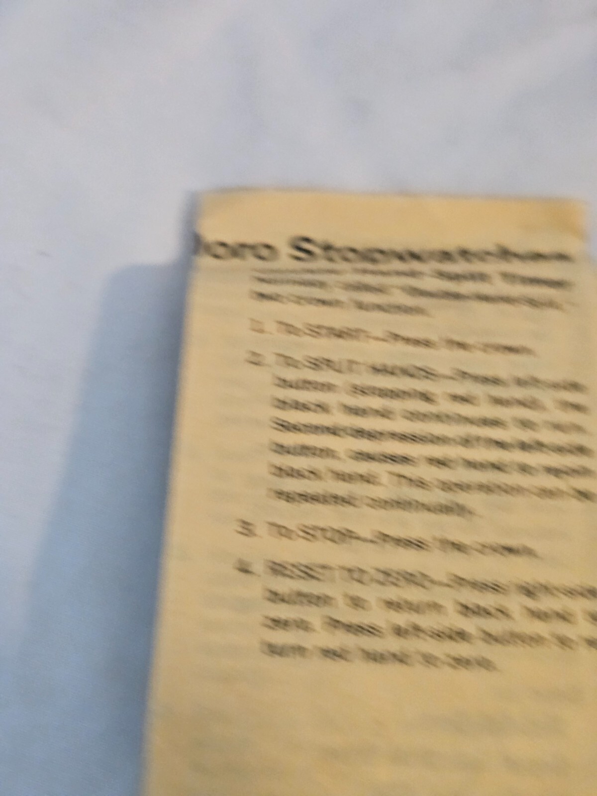 medalist doro stopwatch with papers works