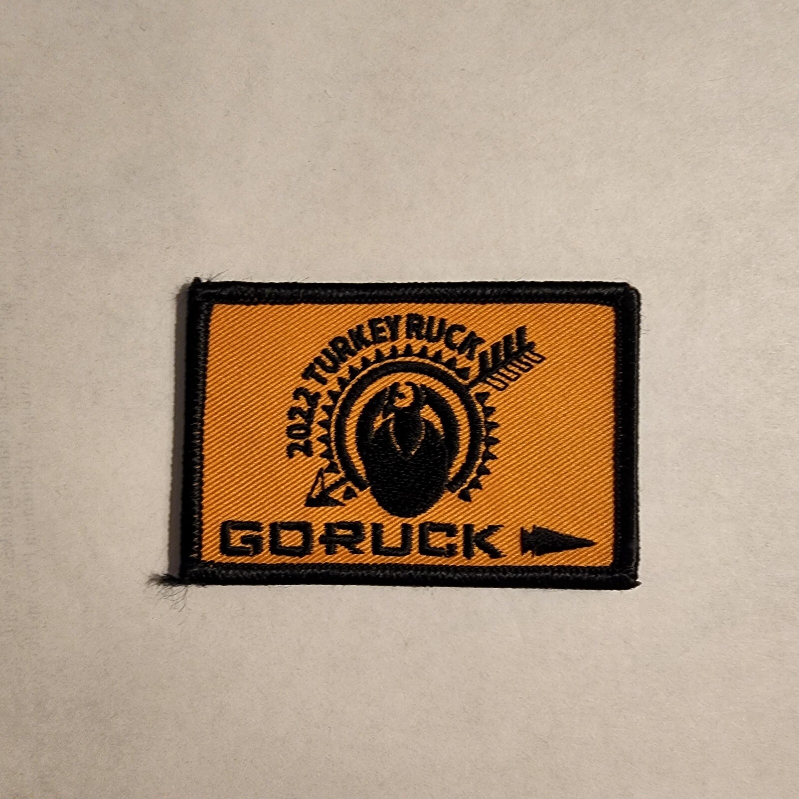 GoRuck Moral 2022 Turkey Ruck Trot Rucking Patch Orange authentic Military Rare