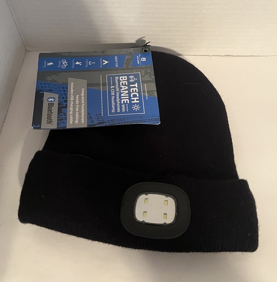 Tech Beanie Built In Light And Bluetooth Connection