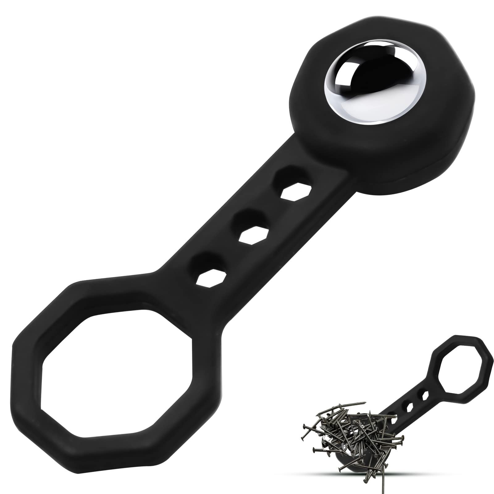 Stud Finder Wall Scanner, Magnetic With 27 Pounds of Pull Black