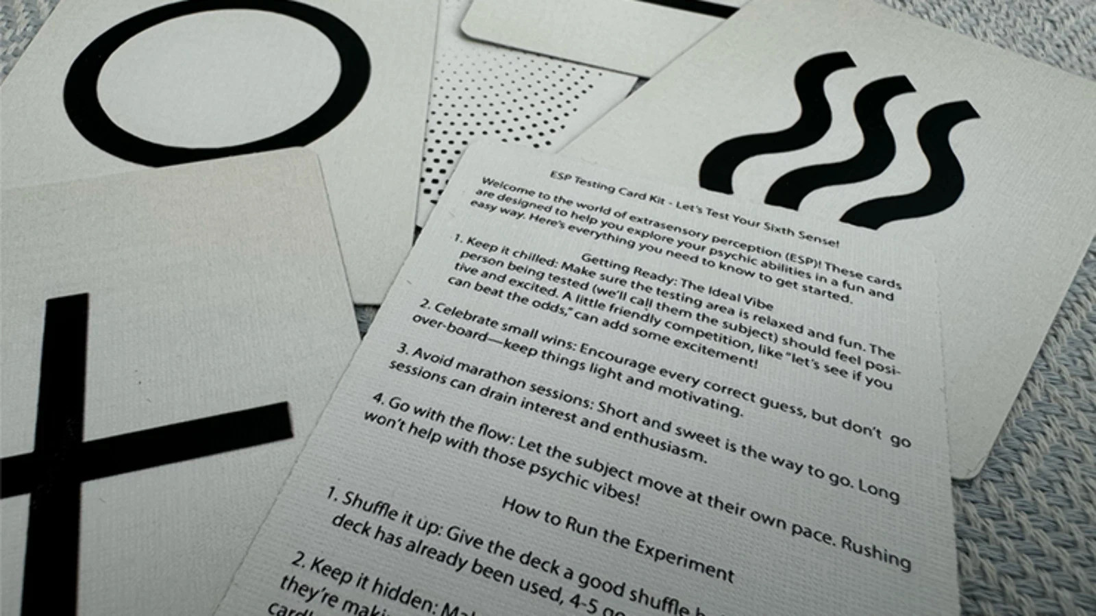 ESP Testing Cards by Dead Rebel Bizarre Magic Mentalism Tricks
