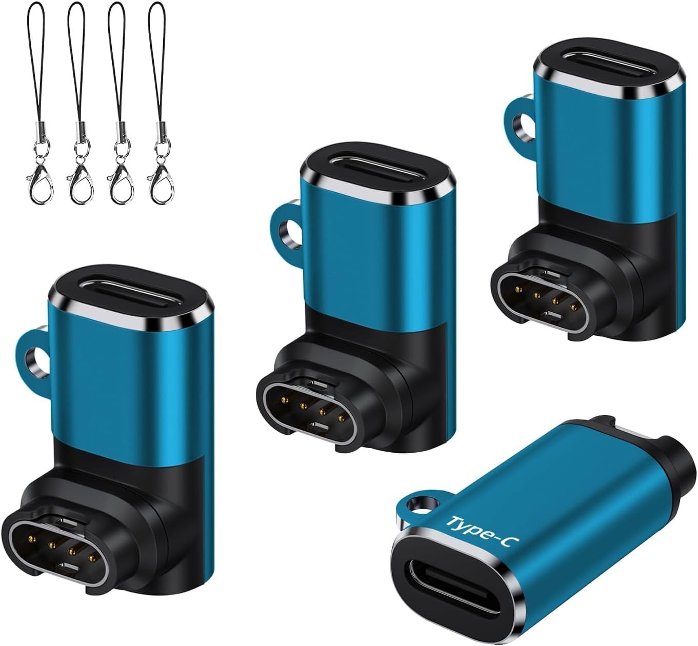 Versatile Multi-Directional USB C to Garmin Charging Cable Adapter Set
