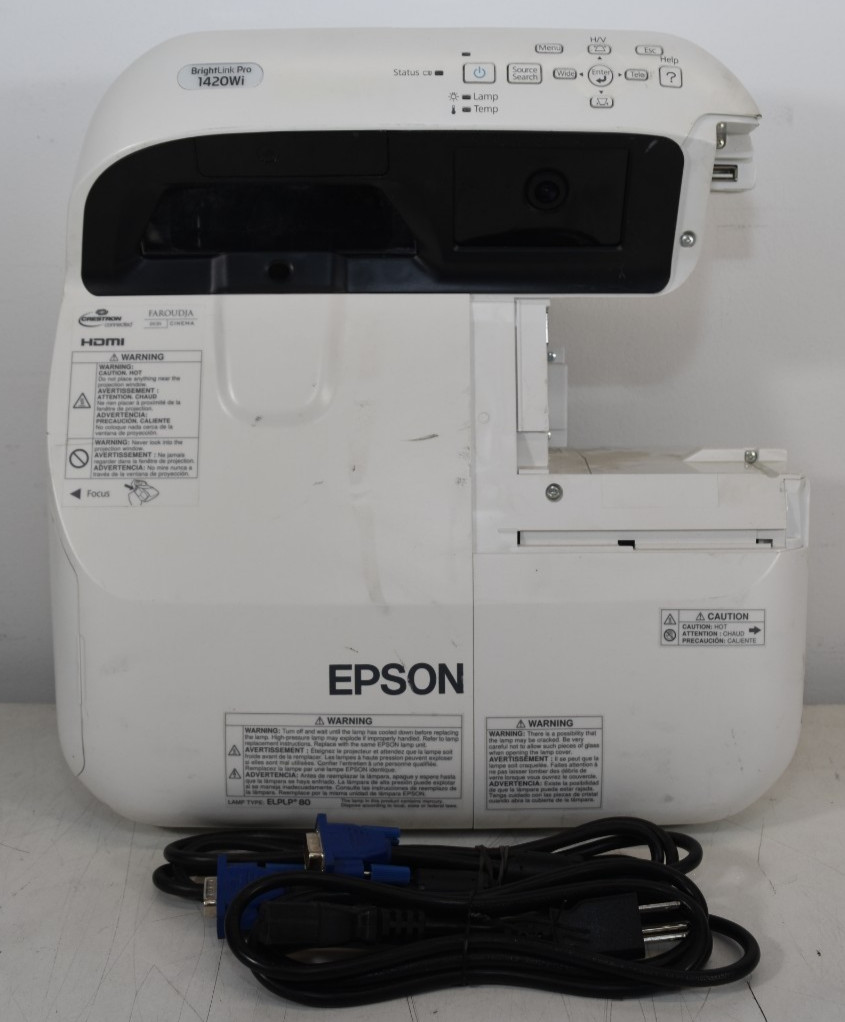 Epson BrightLink Pro 1420Wi WXGA HDMI UST Projector 3300 Lumens 985 Used Hours