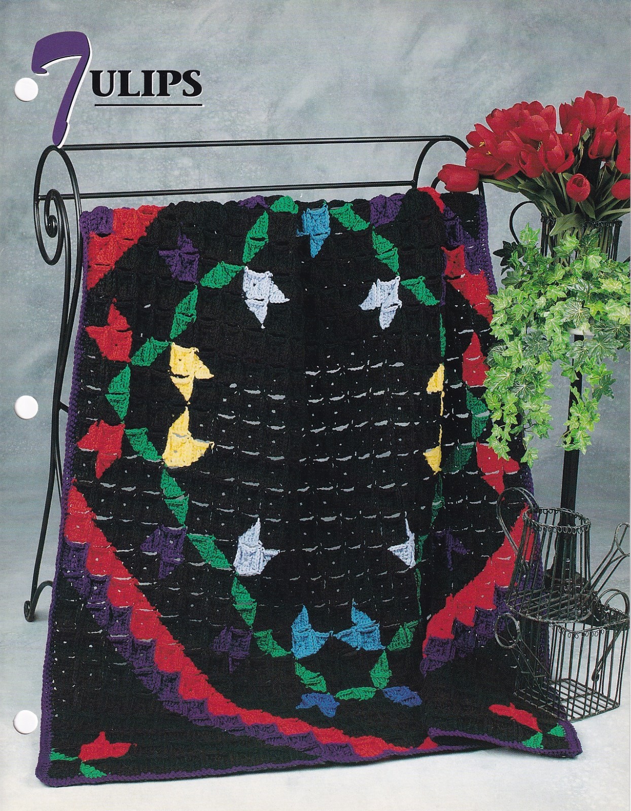 Crochet Afghan Pattern TULIPS Instructions Annie's Club